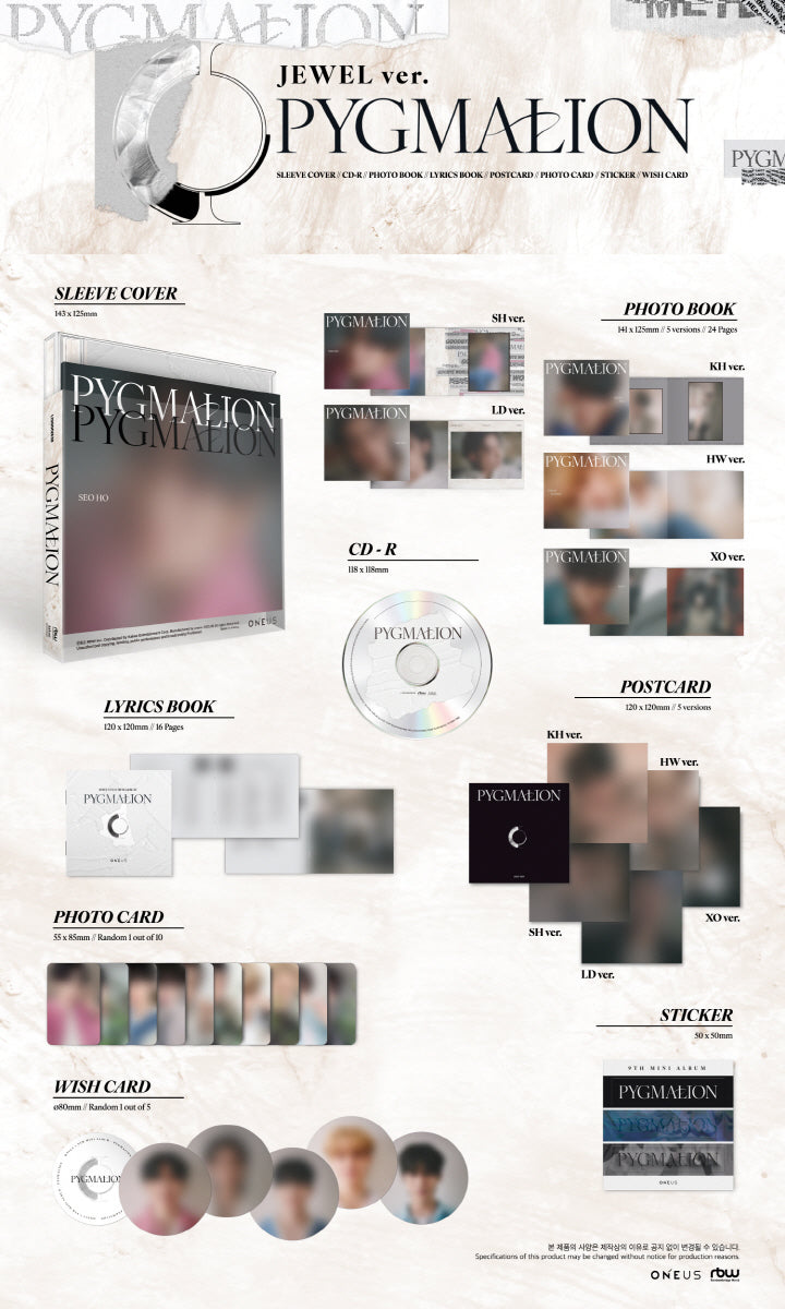 ONEUS - 9TH MINI ALBUM - PYGMALION (DIGIPACK VER.)