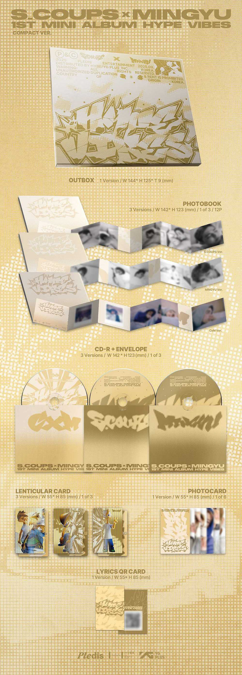 SEVENTEEN - S.COUPS X MINGYU - 1ST MINI ALBUM - HYPE VIBES (COMPACT VER.)