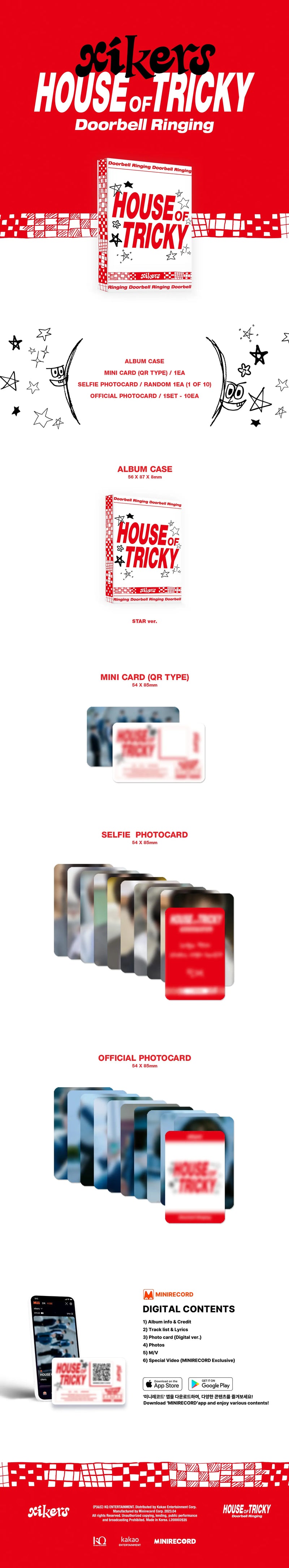 XIKERS - 1ST MINI ALBUM - HOUSE OF TRICKY : DOORBELL RINGING (STAR VER.) (PLATFORM VER.)
