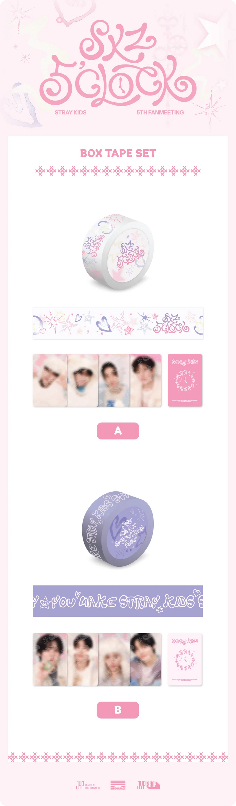 STRAY KIDS - SKZ 5'CLOCK 5TH FAN MEETING OFFICAL MD BOX TAPE SET