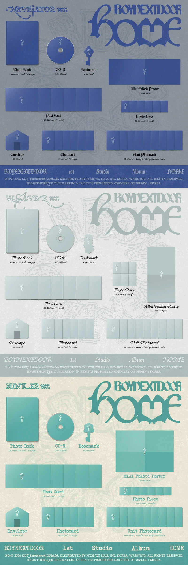 BOYNEXTDOOR - 1ST ALBUM - HOME