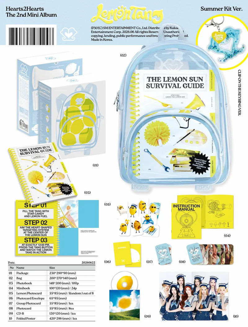 HEARTS2HEARTS - 2ND MINI ALBUM - LEMON TANG (SUMMER KIT VER.)
