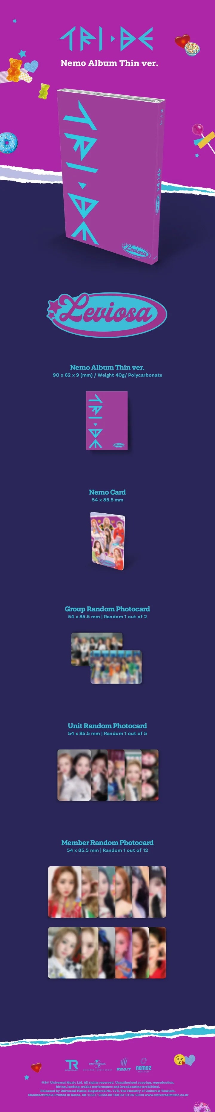 TRI.BE - 3RD SINGLE ALBUM - LEVIOSA (NEMO ALBUM THIN VER.)