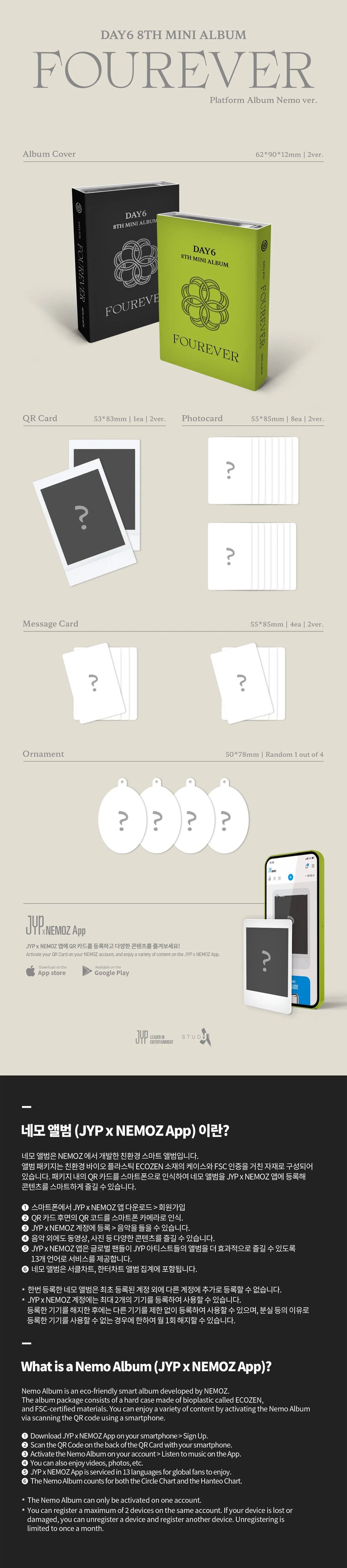 DAY6 - 8TH MINI ALBUM - FOUREVER (PLATFORM ALBUM NEMO VER.)