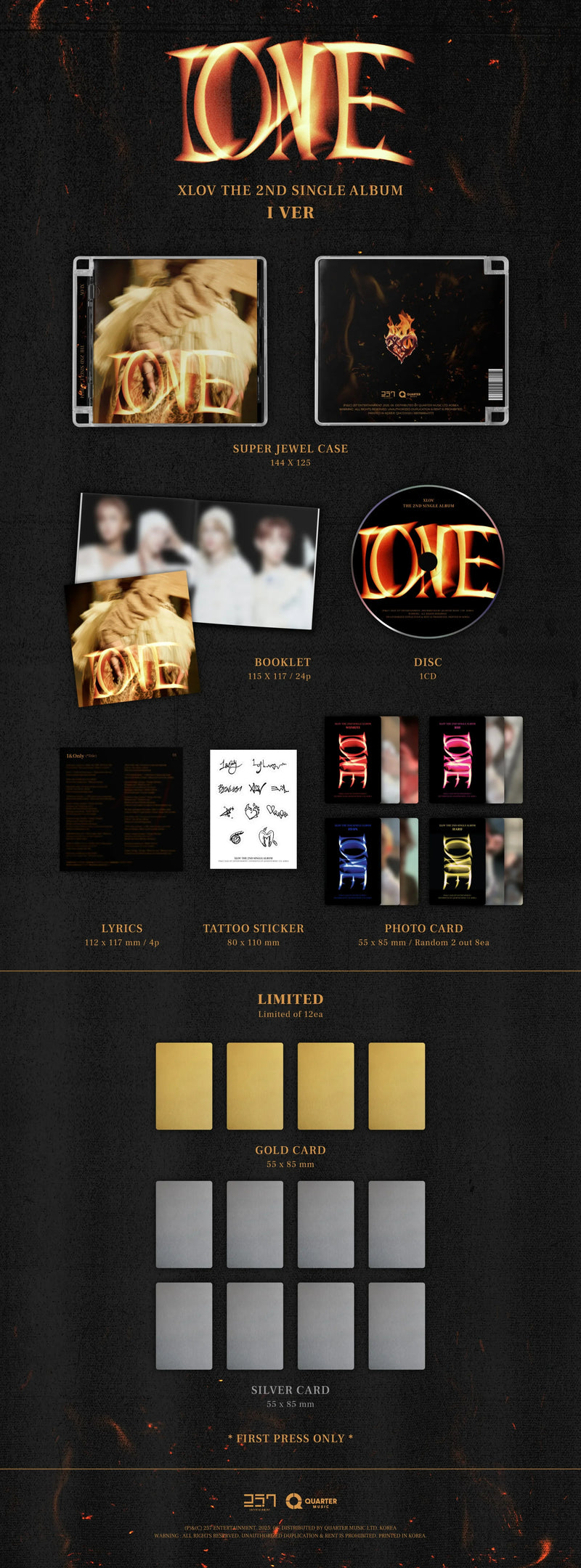 XLOV - 2ND SINGLE ALBUM - I ONE