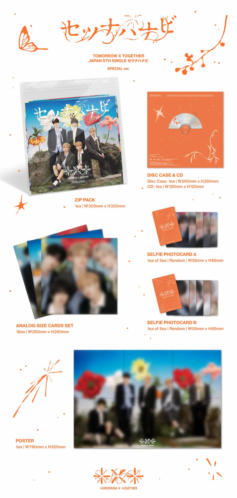 (PREORDER LATE SEPT) TXT - JAPAN 5TH SINGLE ALBUM - SETSUNA HANABI (SPECIAL EDITION)