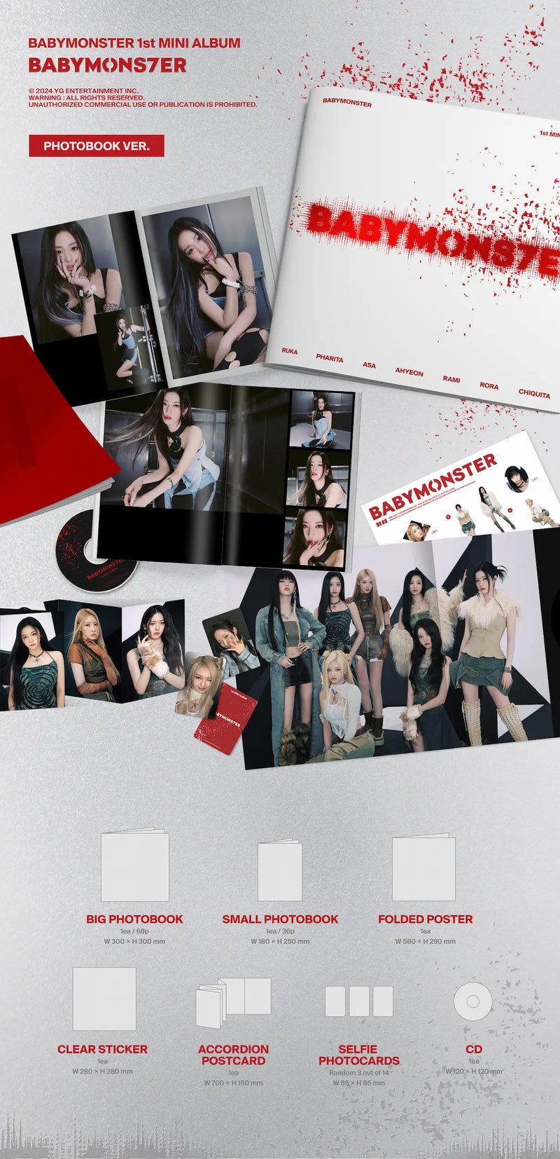 BABYMONSTER - 1ST MINI ALBUM - BABYMONS7ER (PHOTOBOOK VER.)