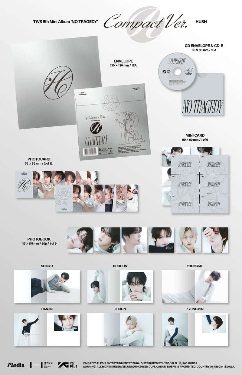 TWS - 5TH MINI ALBUM - NO TRAGEDY (COMPACT VER) (HUSH VER.)