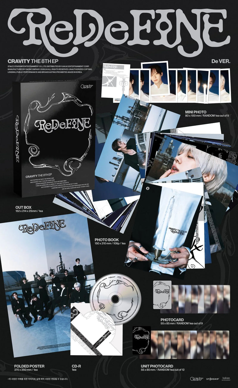 (PREORDER) CRAVITY - 8TH EP ALBUM - REDEFINE (DE VER.)