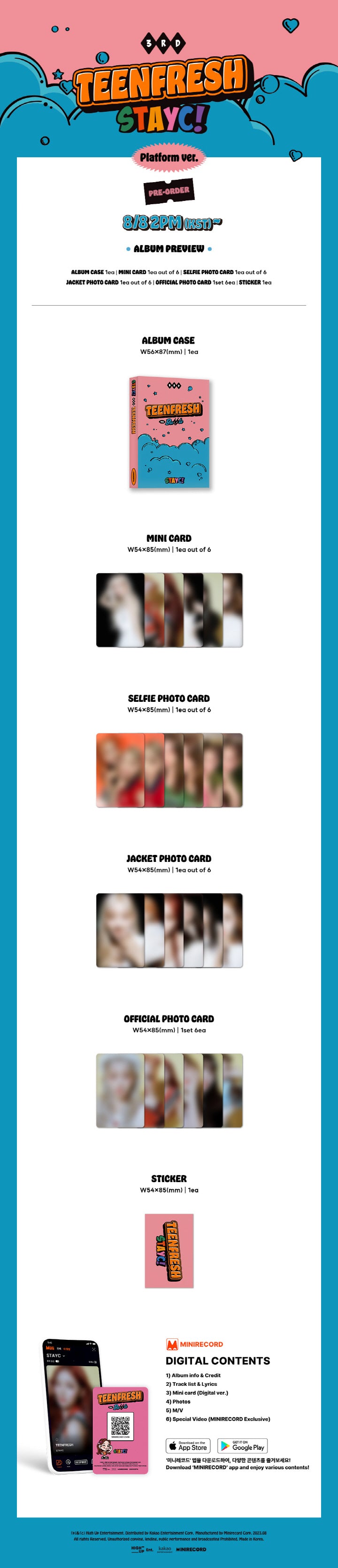 STAYC - 3RD MINI ALBUM - TEENFRESH (PLATFORM VER.)