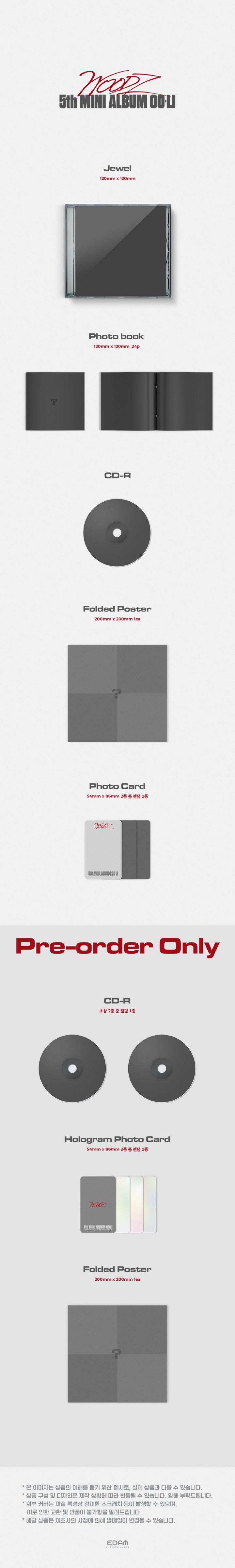 (DEAL) WOODZ - 5TH MINI ALBUM - OO-LI (JEWEL CASE VER.)