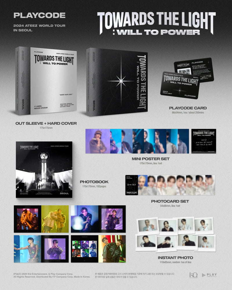 ATEEZ - 2024 WORLD TOUR [TOWARDS THE LIGHT : WILL TO POWER] IN SEOUL PLAYCODE