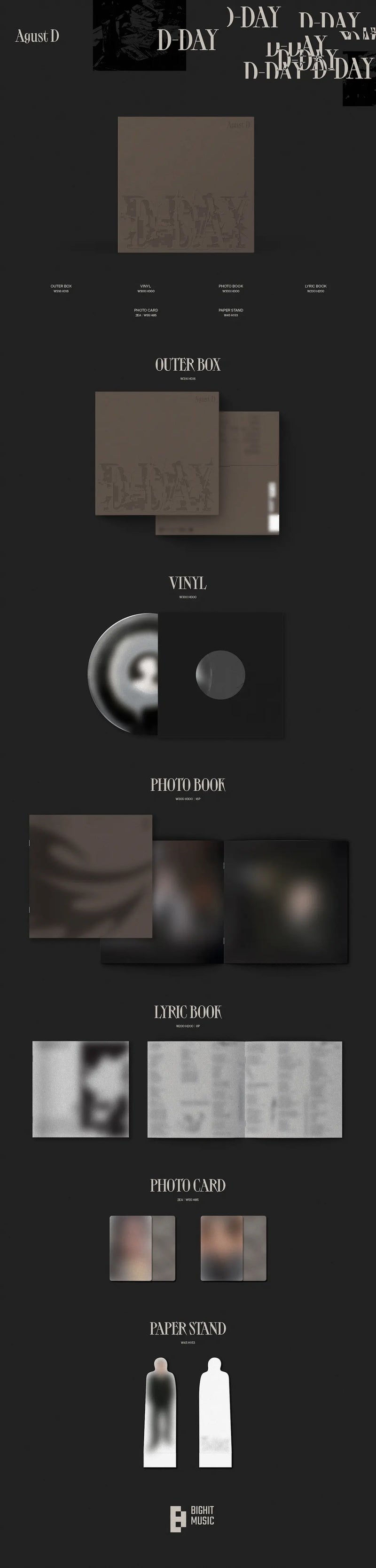 BTS - AGUST D - SOLO ALBUM - D-DAY (LP)