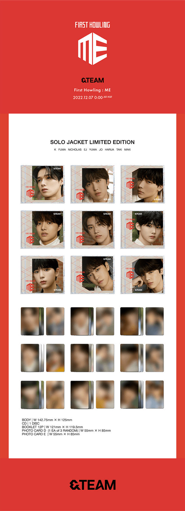 RESTOCK 3/1) &TEAM -FIRST HOWLING : ME (SOLO EDITION VER.) — Oh