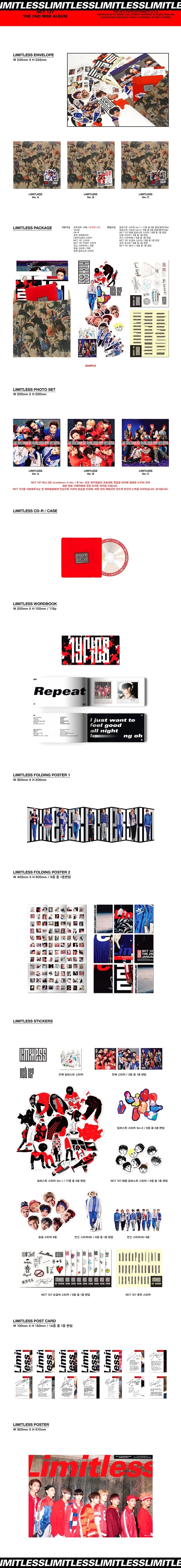 NCT 127 - 2ND MINI ALBUM - LIMITLESS (RANDOM VERSION)