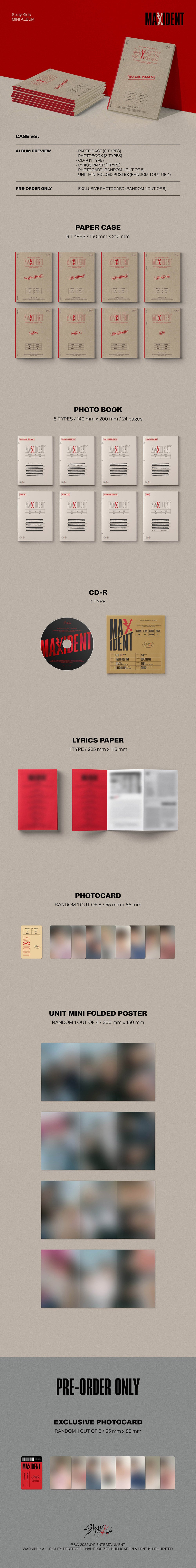 STRAY KIDS - MINI ALBUM - MAXIDENT (CASE VER.) — Oh Seoul Happy