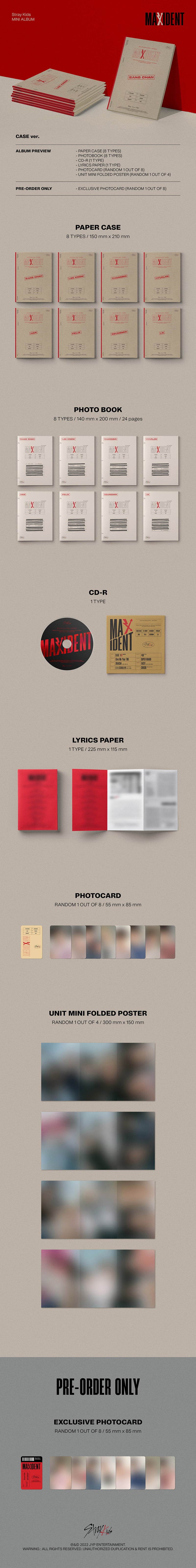 STRAY KIDS - MINI ALBUM - MAXIDENT (CASE VER.)