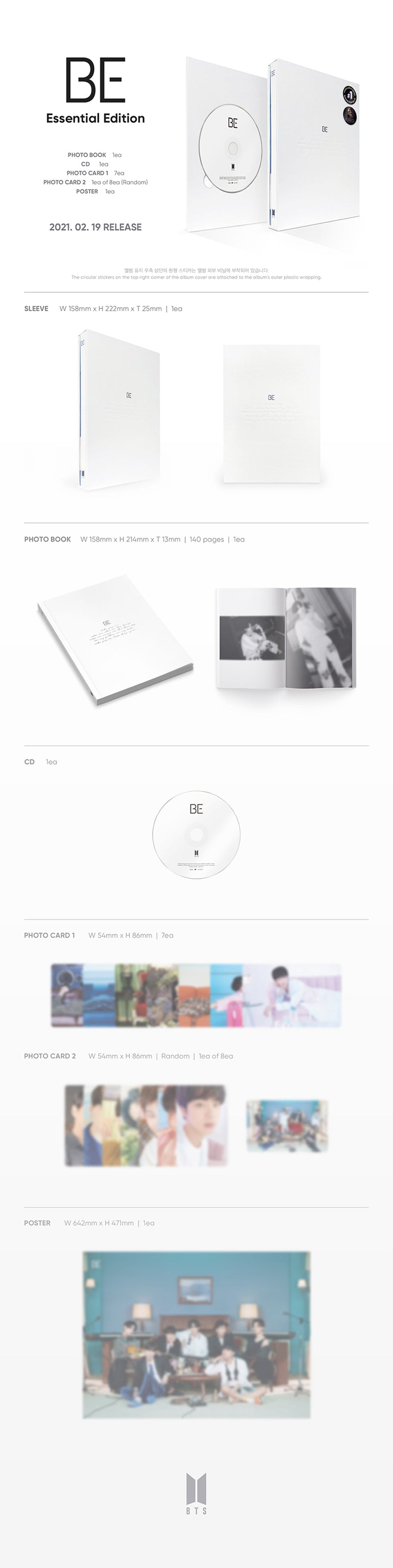 BTS - ALBUM - BE (ESSENTIAL EDITION)