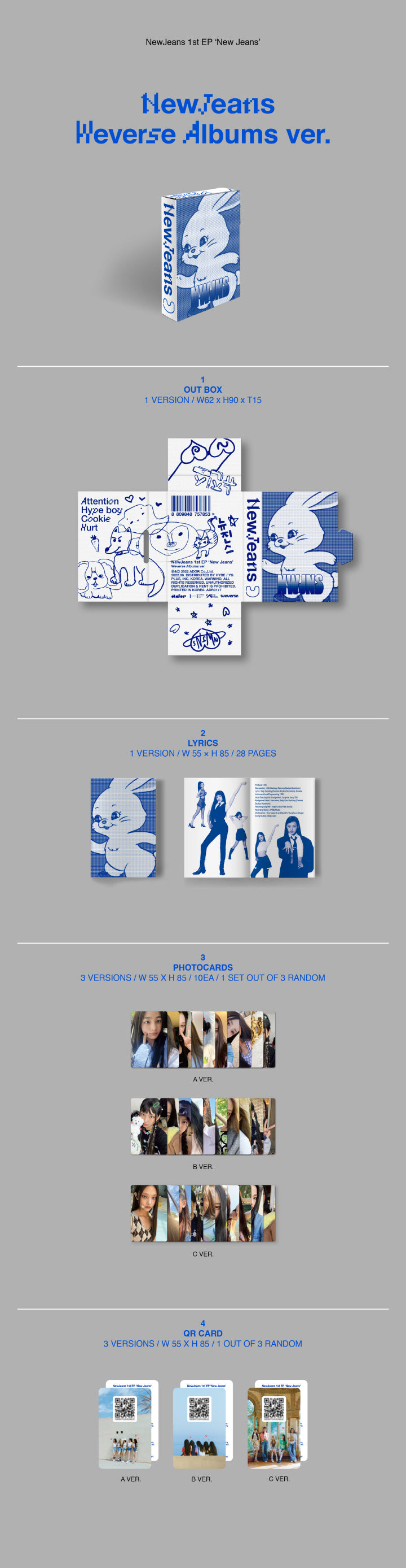 NEWJEANS - 1ST EP ALBUM - (WEVERSE ALBUM VER.)