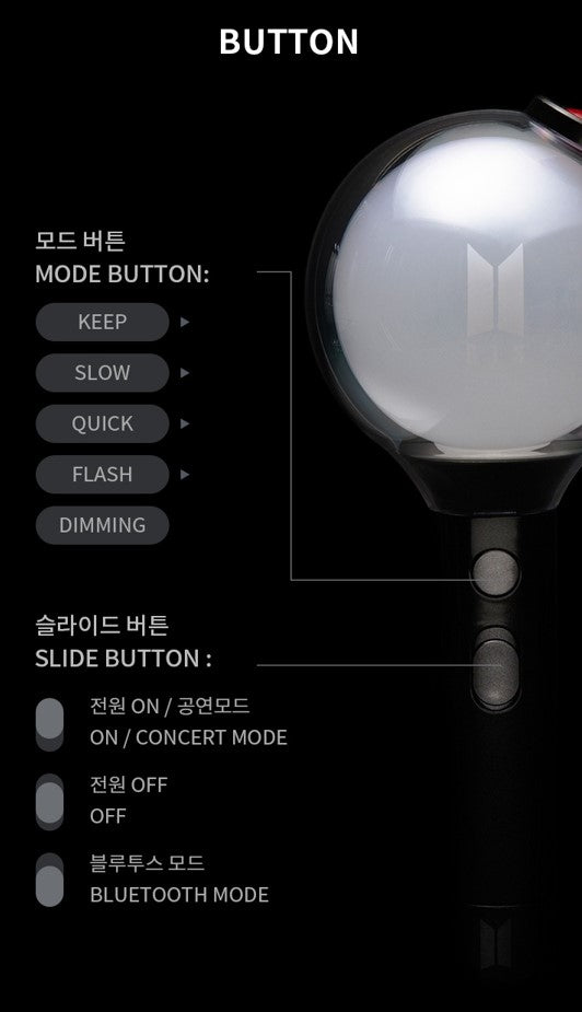 BTS - Official Map of The Soul Special Edition Light Stick - Oh Seoul Happy Light Stick