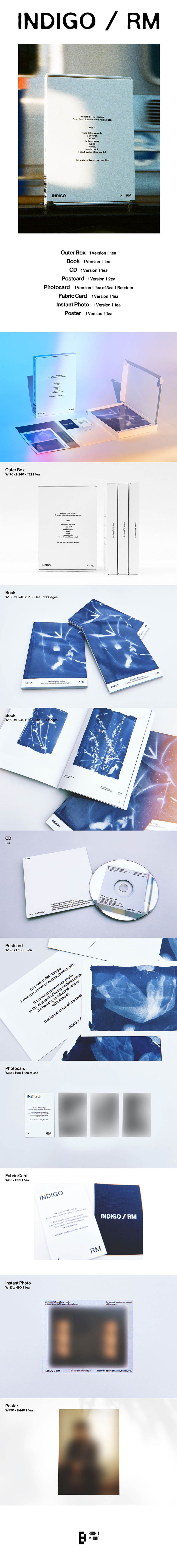 BTS - RM SOLO ALBUM - INDIGO (BOOK EDITION)