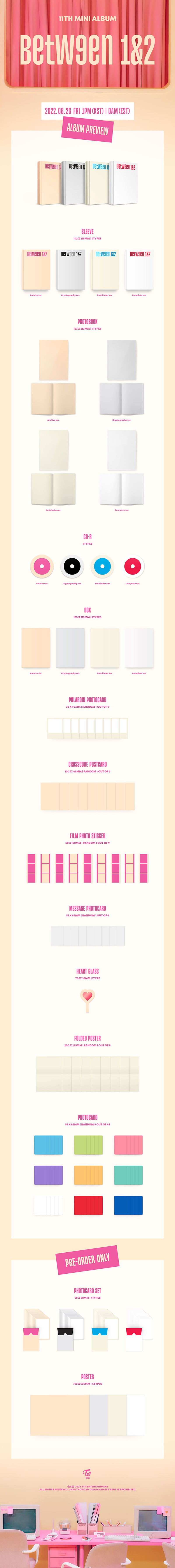 TWICE - 11TH MINI ALBUM (BETWEEN 1&2)