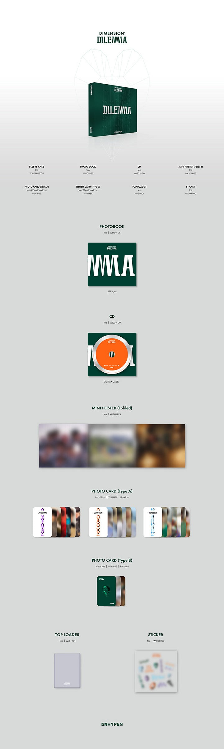 ENHYPEN - 1ST ALBUM - DIMENSION: DILEMMA (ESSENTIAL VER.)