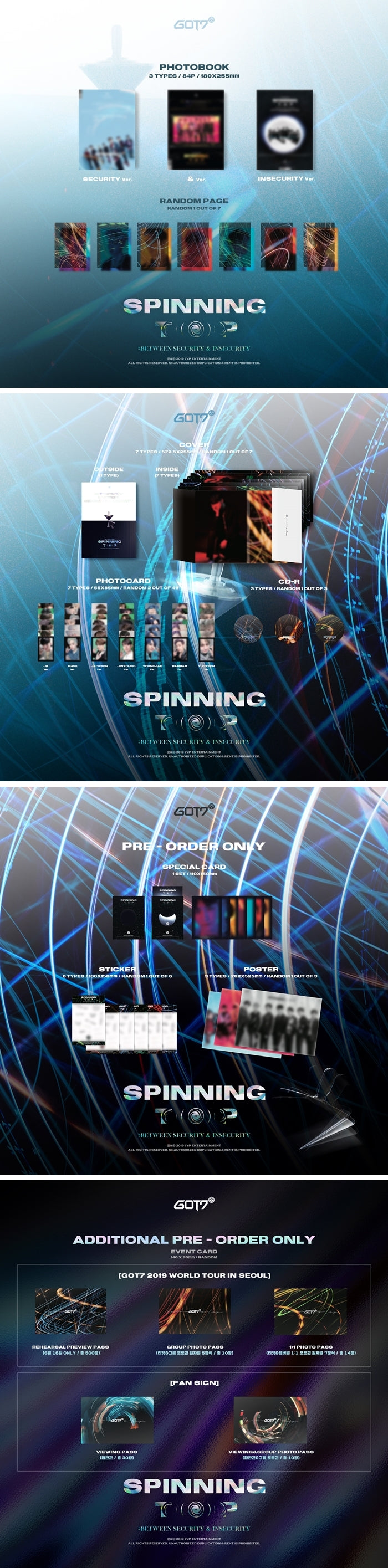 GOT7 - 9TH MINI ALBUM - SPINNING TOP (RANDOM VER.)