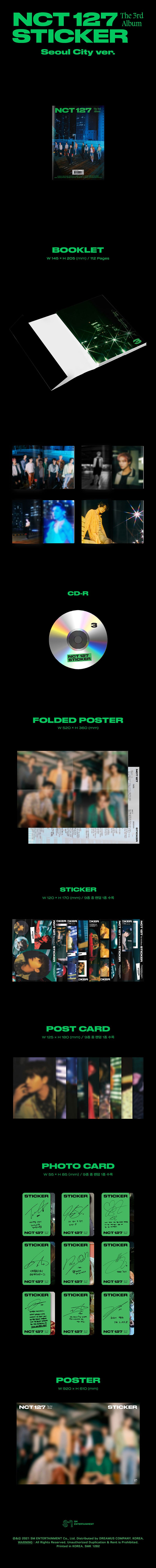 NCT 127 - THE 3RD FULL ALBUM - STICKER (SEOUL CITY VER.)
