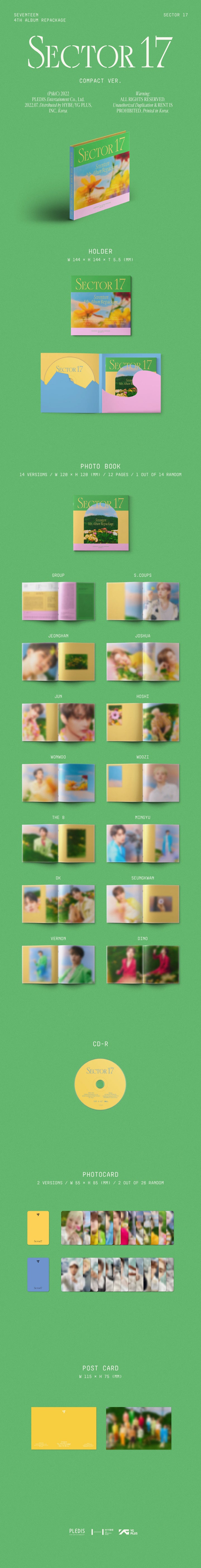 SEVENTEEN - 4TH REPACKAGE ALBUM - SECTOR 17 (COMPACT VER.)